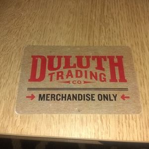 Duluth trading company merchandise card